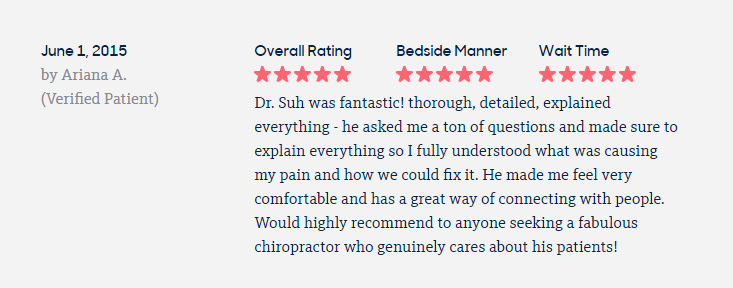 dr ryan suh fantastic, thorough, detailed
