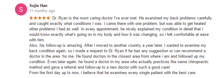 dr ryan suh, most caring doctor