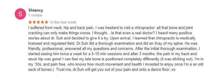 hip pain, thorough examination